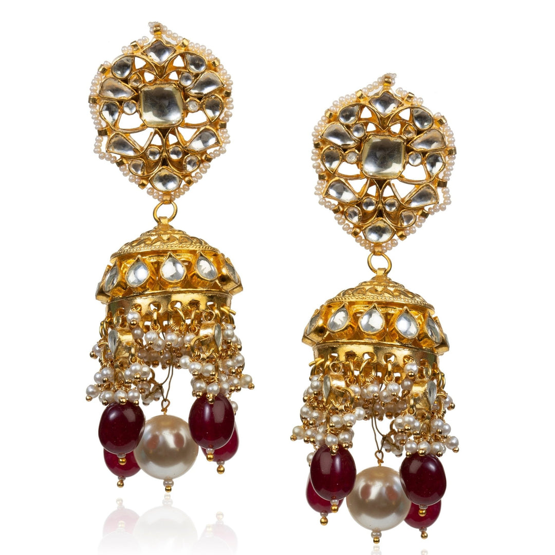 Rani Pink Kundan Choker Set Riana by Shikha Jindal - Fabilicious Fashion