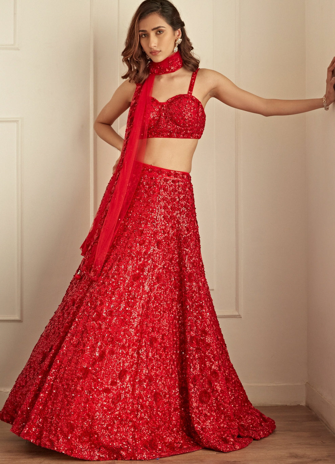 Ravishing Red Bridal Lehenga Set Lehenga Studio Iris 