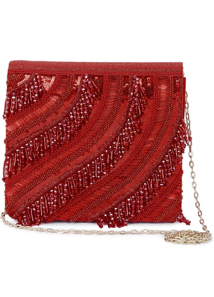 Red Riwaayat Clutch The Purple Sack - Fabilicious Fashion