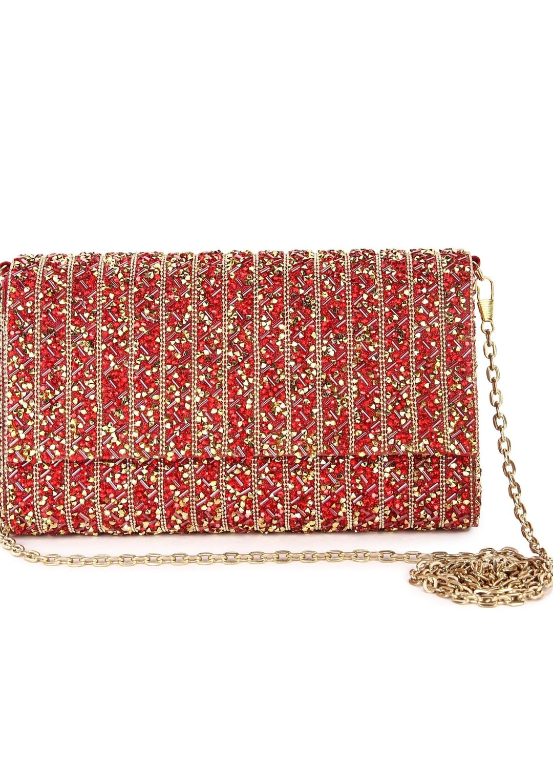 Red Stone Western Clutch The Purple Sack - Fabilicious Fashion