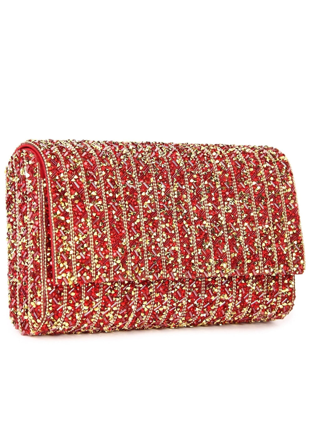 Red Stone Western Clutch The Purple Sack - Fabilicious Fashion