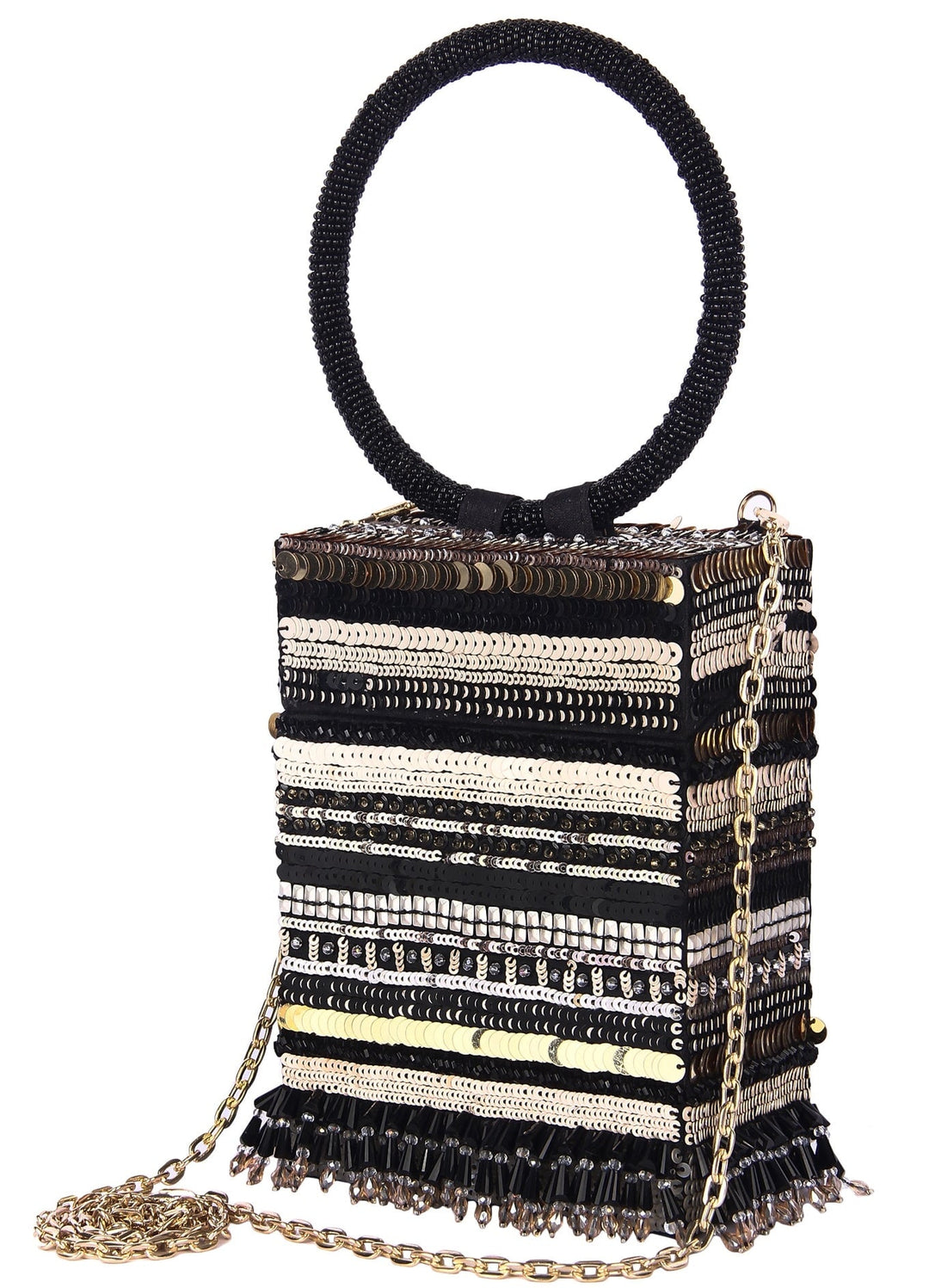 Ring Black Shone Clutch The Purple Sack - Fabilicious Fashion