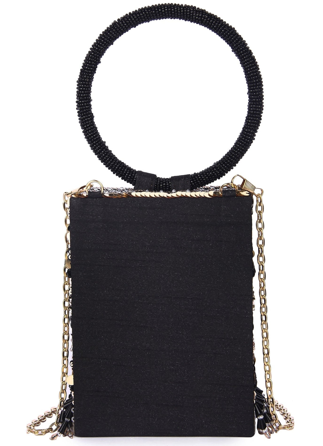 Ring Black Shone Clutch The Purple Sack - Fabilicious Fashion