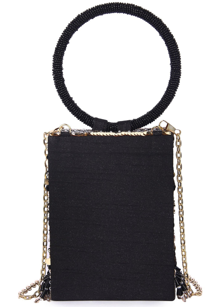 Ring Black Shone Clutch The Purple Sack - Fabilicious Fashion