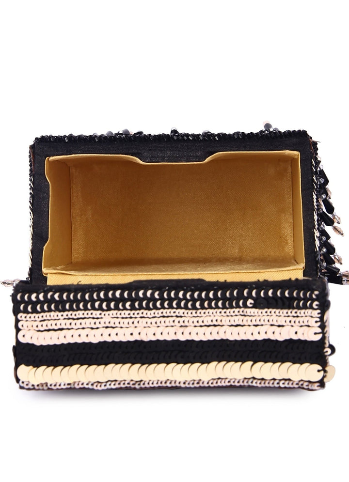 Ring Black Shone Clutch The Purple Sack - Fabilicious Fashion