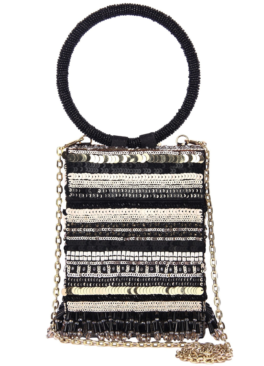 Ring Black Shone Clutch The Purple Sack - Fabilicious Fashion