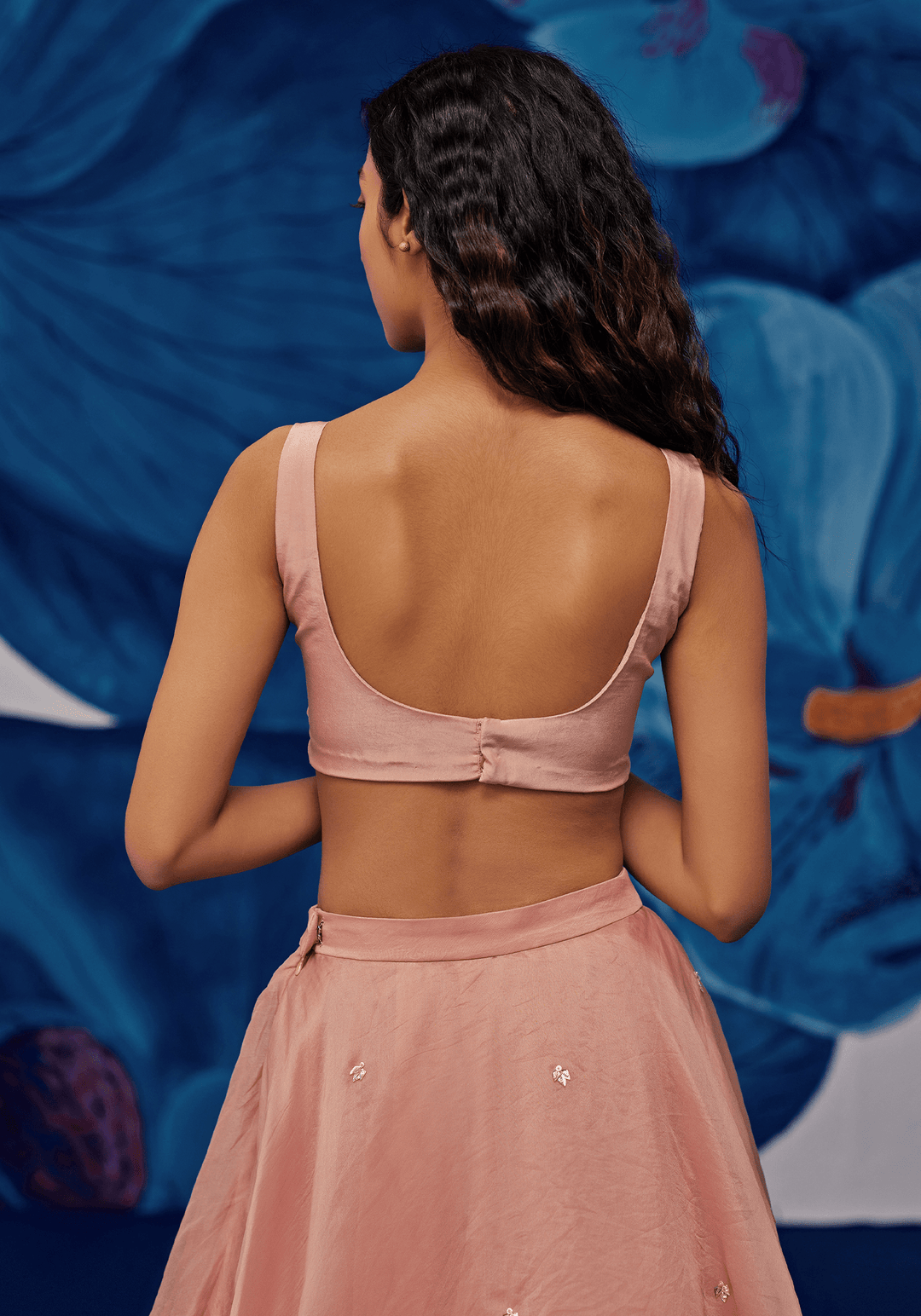 Rose Gold Jacket Lehenga Set Zoon Tribe - Fabilicious Fashion