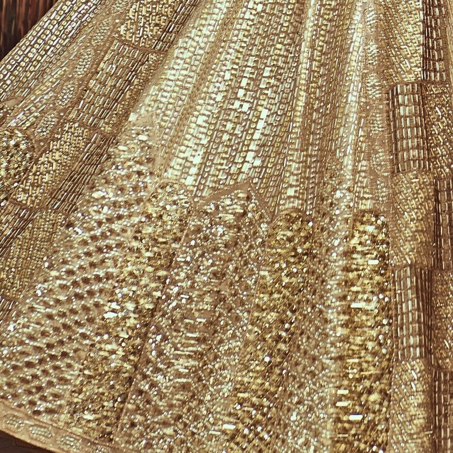 Rose Gold Sequins Lehenga Set Angad Singh - Fabilicious Fashion