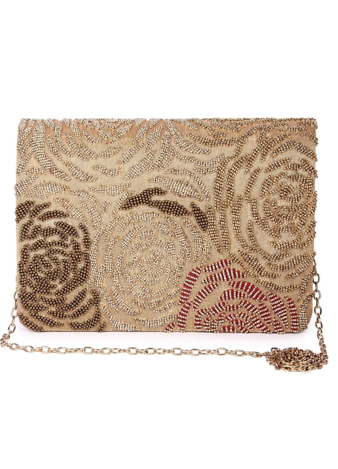 Rose Subtle Bead Clutch The Purple Sack - Fabilicious Fashion