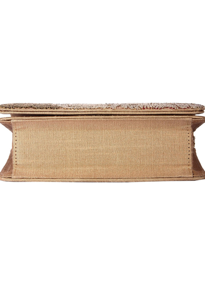 Rose Subtle Bead Clutch The Purple Sack - Fabilicious Fashion