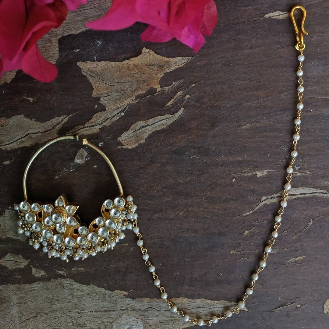Round Stone Nath Riana by Shikha Jindal - Fabilicious Fashion