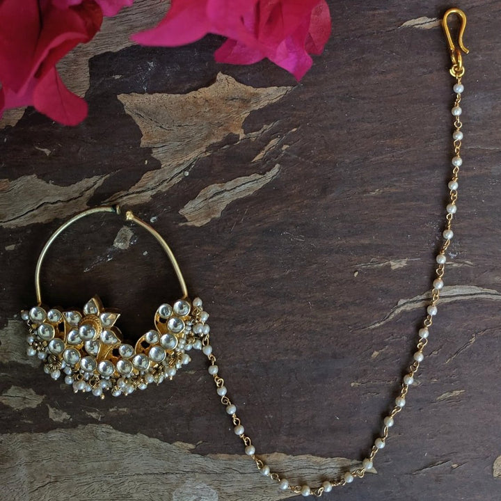 Round Stone Nath Riana by Shikha Jindal - Fabilicious Fashion