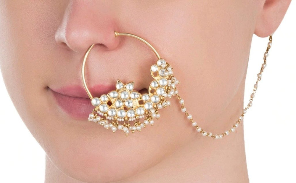 Round Stone Nath Riana by Shikha Jindal - Fabilicious Fashion