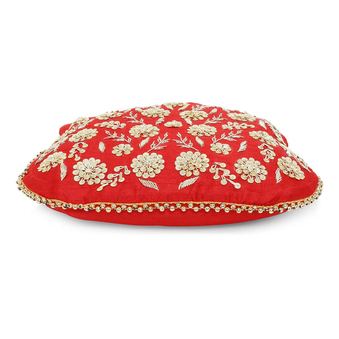 Royal Red Floral Potli The Purple Sack - Fabilicious Fashion