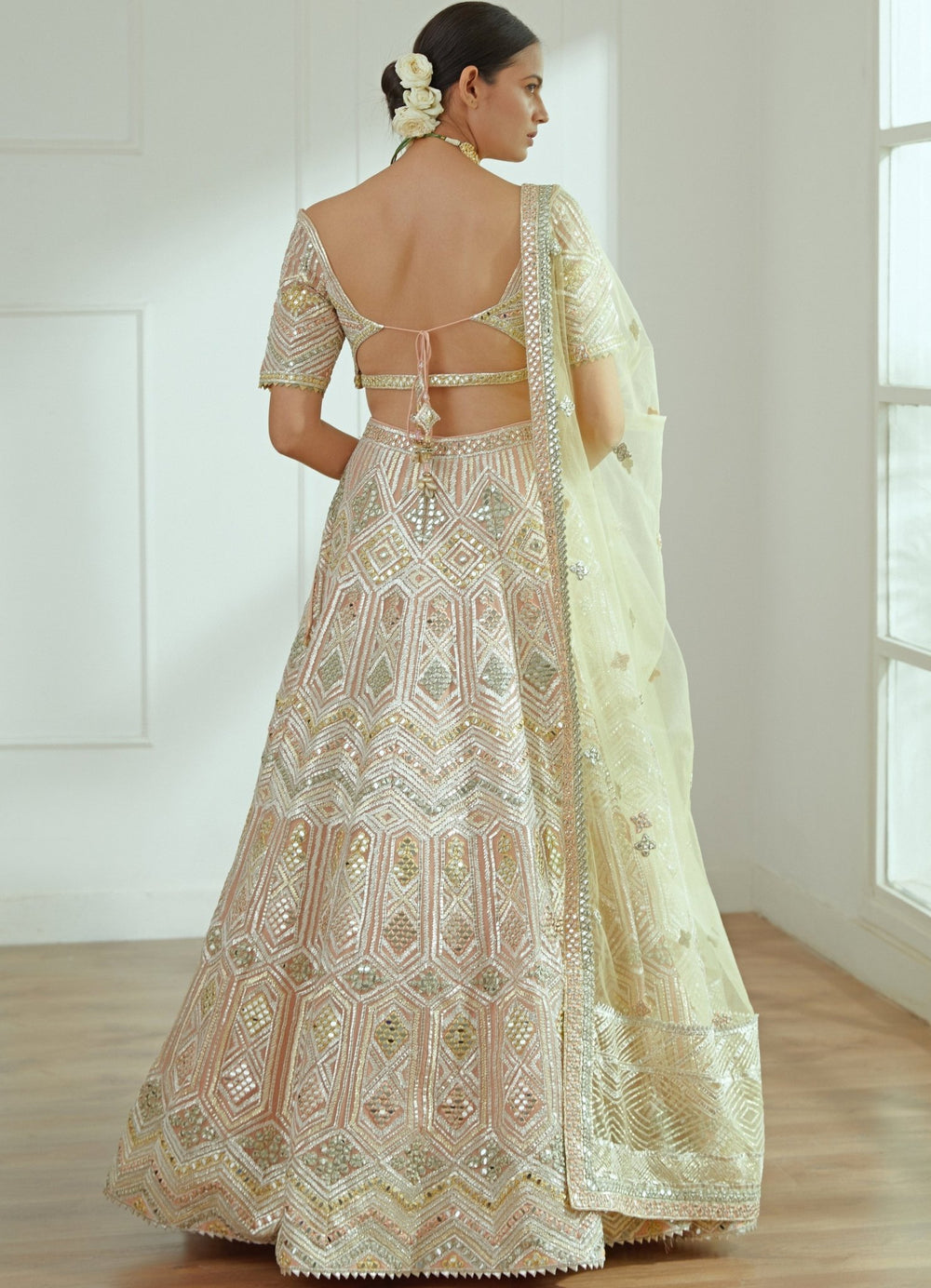 Ruhi Soft Blush Pink Lehenga Set Studio Iris - Fabilicious Fashion