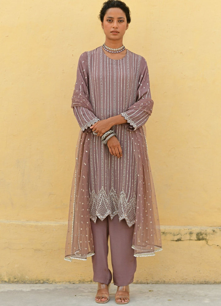 Chamee and Palak Rust Brown Straight Kurta SetFabilicious Fashion