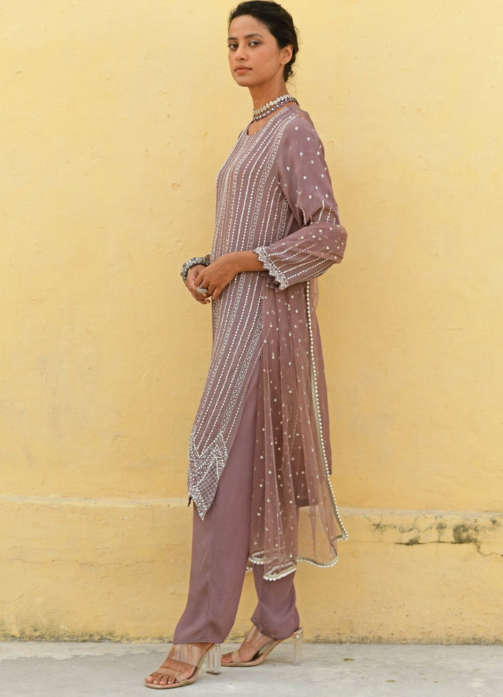Chamee and Palak Rust Brown Straight Kurta SetFabilicious Fashion