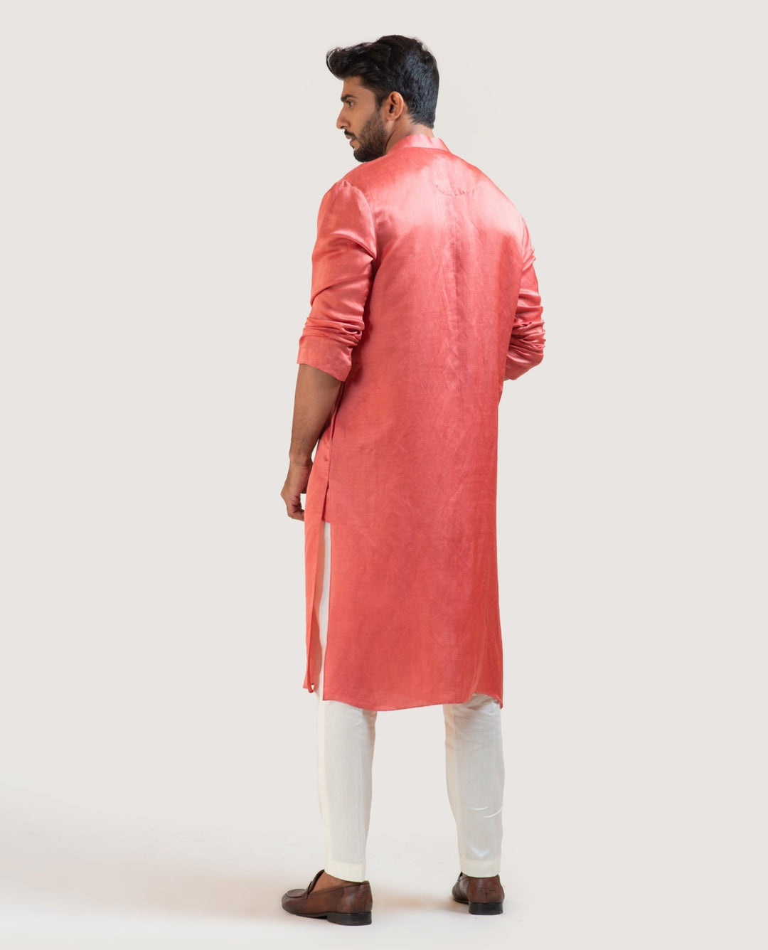 Rust Red Embroidered Kurta Set Smriti - Fabilicious Fashion