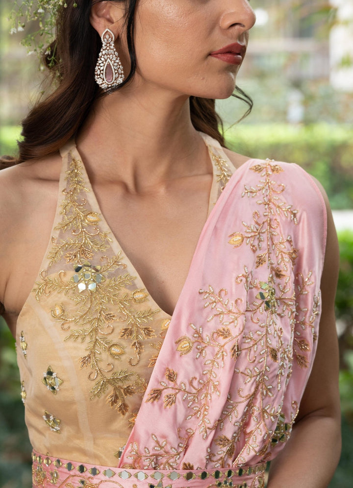 Saanjh Drape Saree Set Rashika Sharma - Fabilicious Fashion