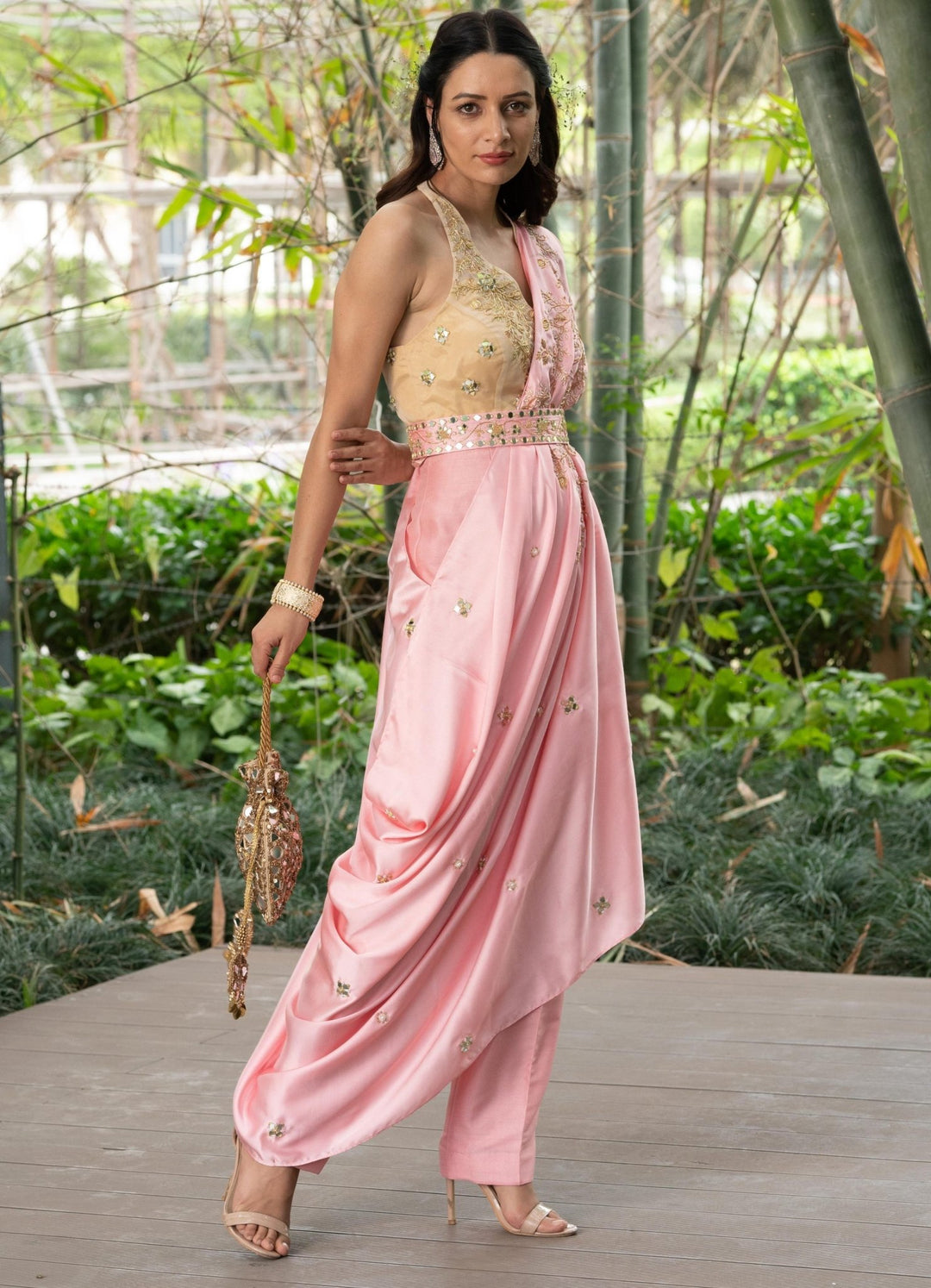 Saanjh Drape Saree Set Rashika Sharma - Fabilicious Fashion