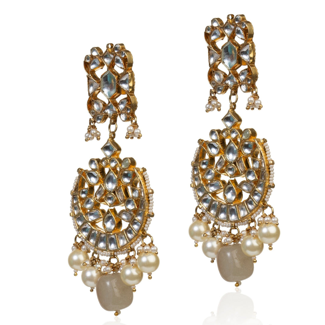 Sage Green And Pearl Neclace Riana by Shikha Jindal - Fabilicious Fashion