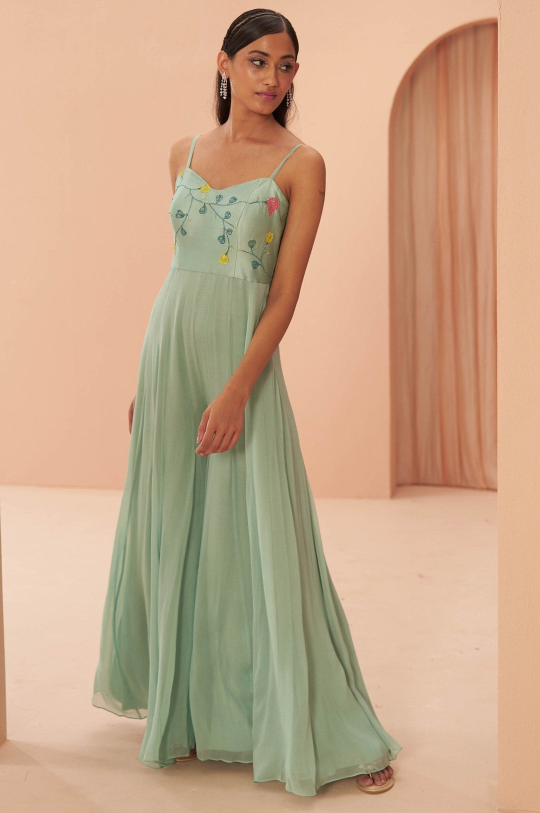 Sea Green Ambrosia jumpsuit Parul Gandhi - Fabilicious Fashion