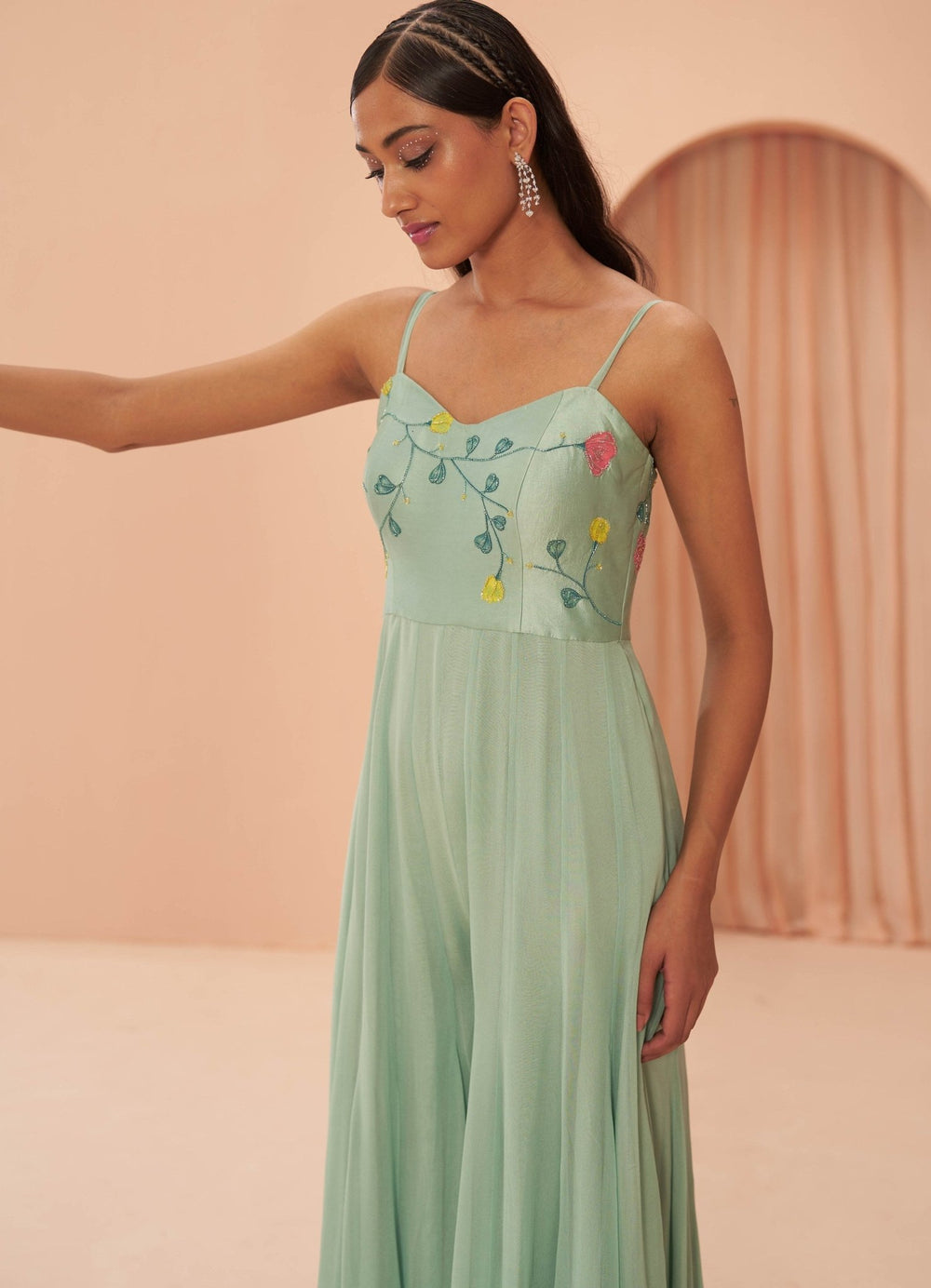 Sea Green Ambrosia jumpsuit Parul Gandhi - Fabilicious Fashion