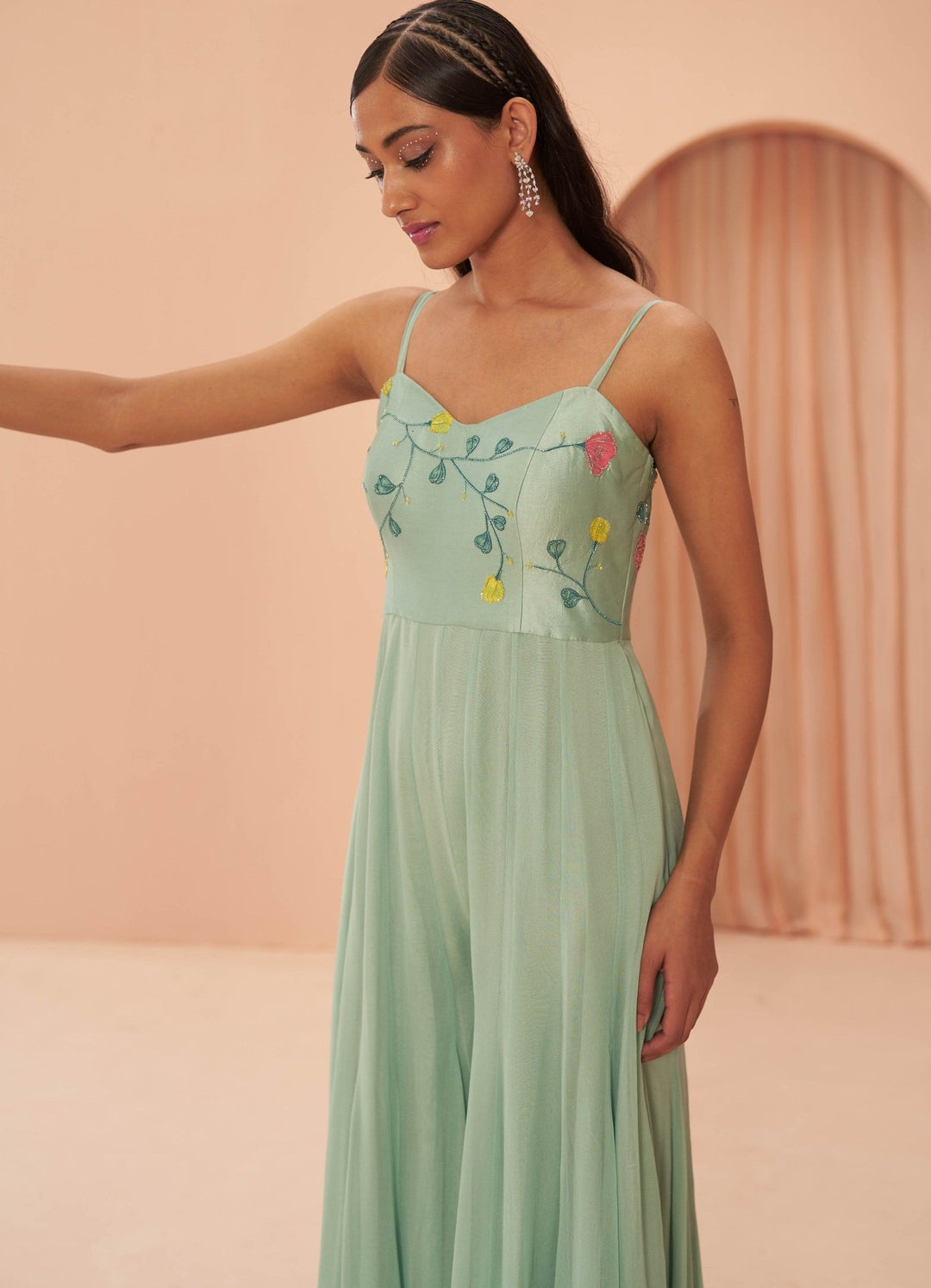 Sea Green Ambrosia jumpsuit Parul Gandhi - Fabilicious Fashion