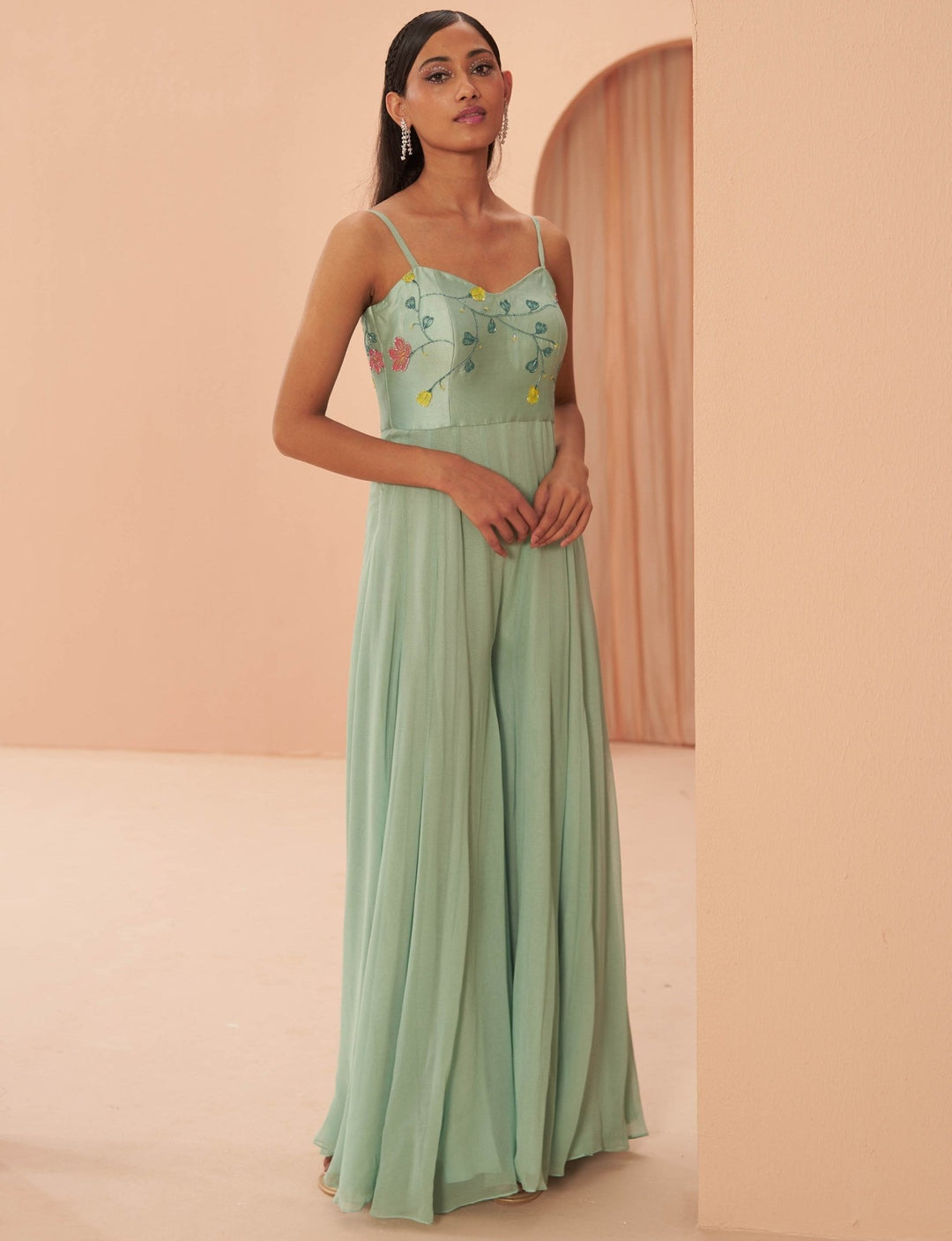 Sea Green Ambrosia jumpsuit Parul Gandhi - Fabilicious Fashion