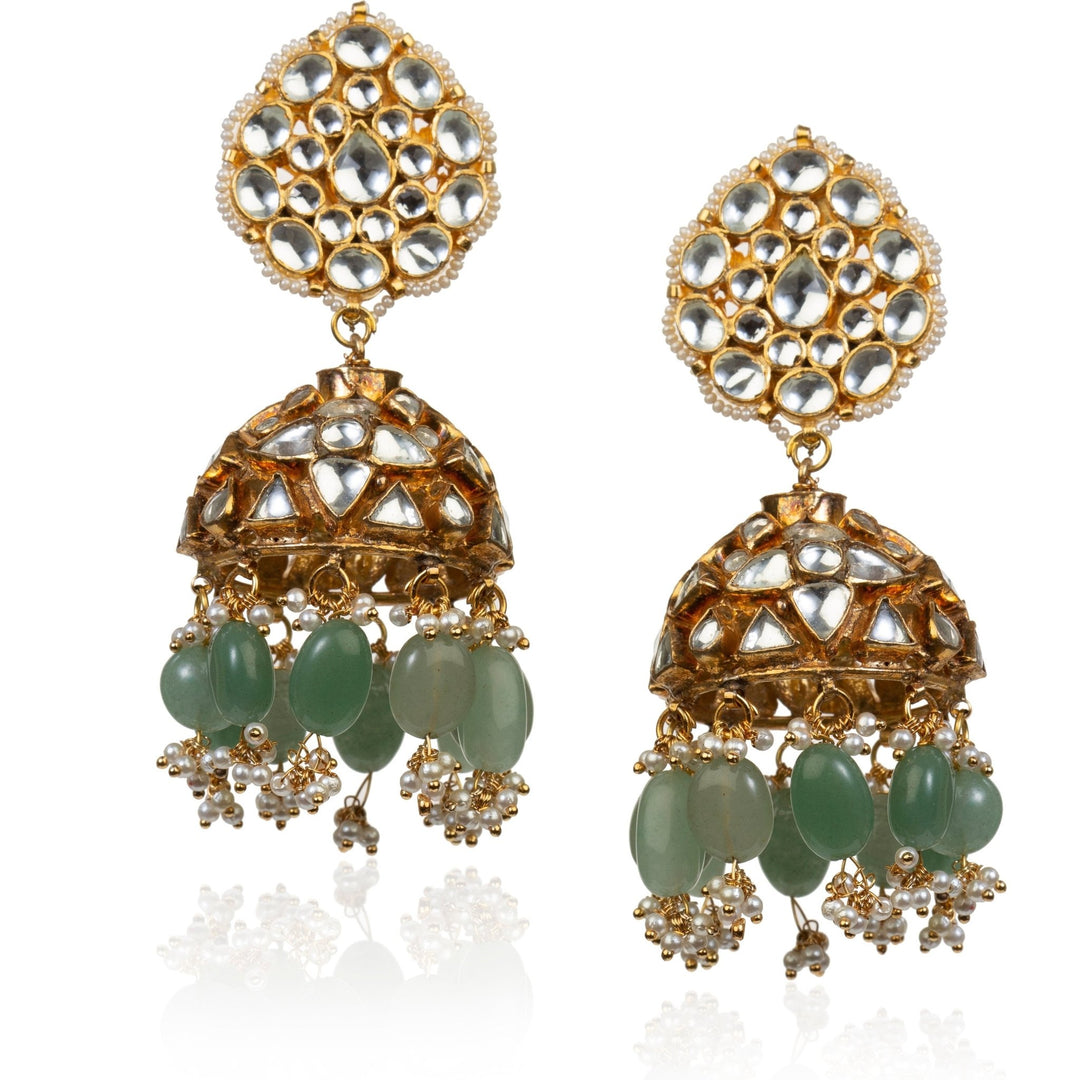 Sea Green Necklace Set Riana by Shikha Jindal - Fabilicious Fashion