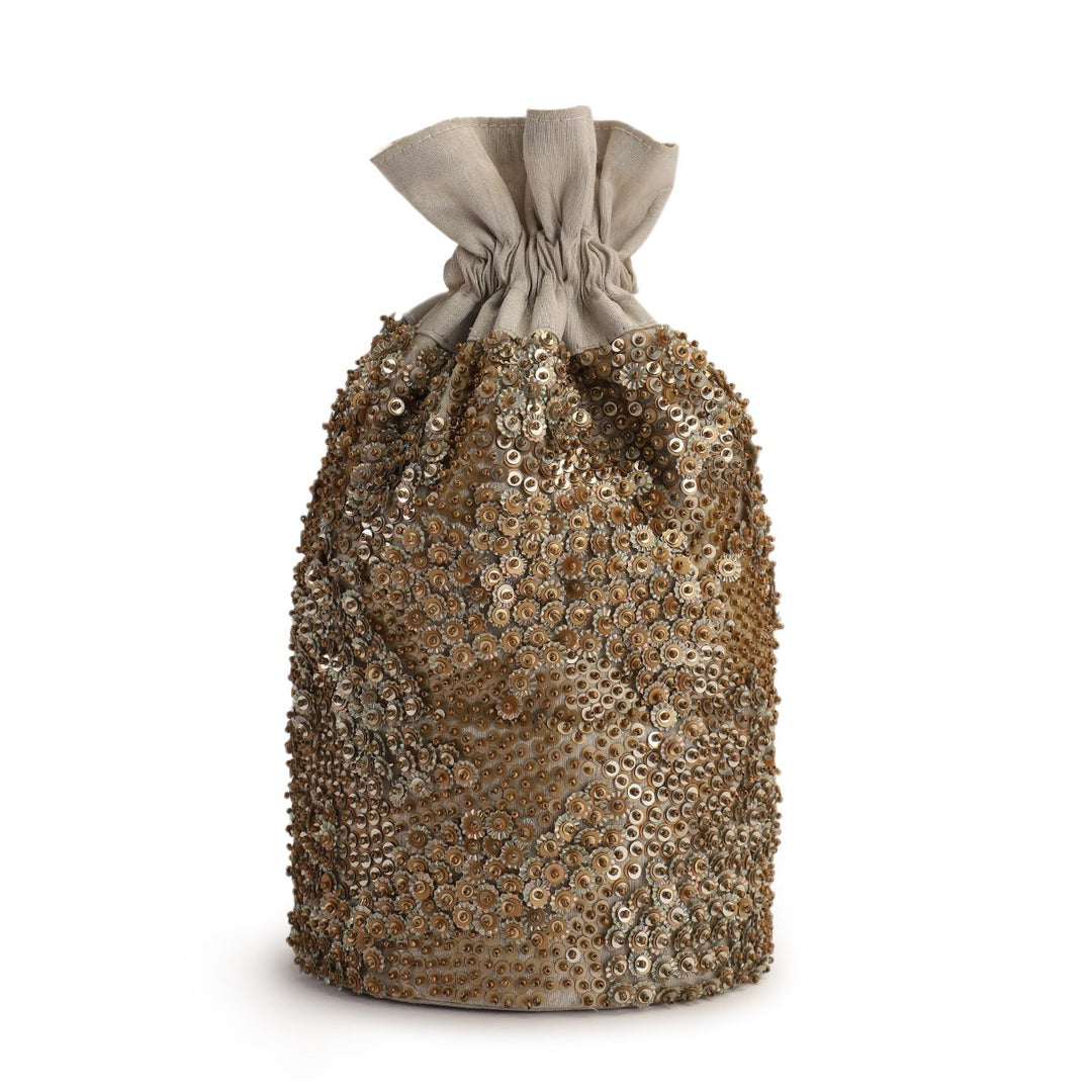 Sequinned Potli The Purple Sack - Fabilicious Fashion