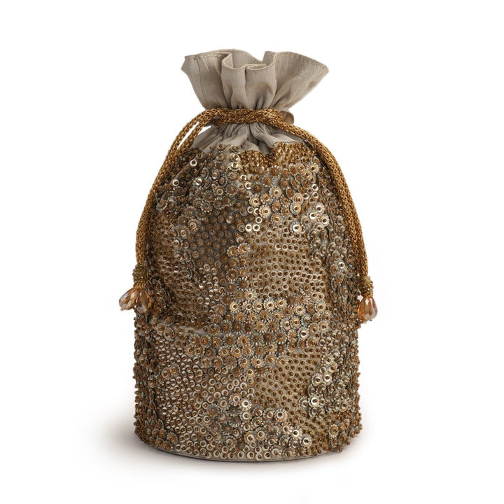 Sequinned Potli The Purple Sack - Fabilicious Fashion