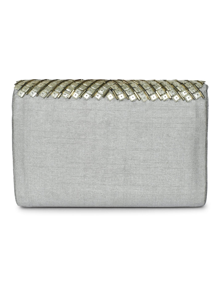 Silver Clutch The Purple Sack - Fabilicious Fashion