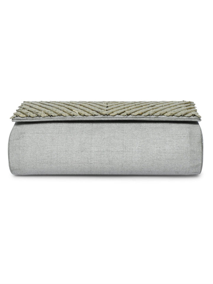 Silver Clutch The Purple Sack - Fabilicious Fashion