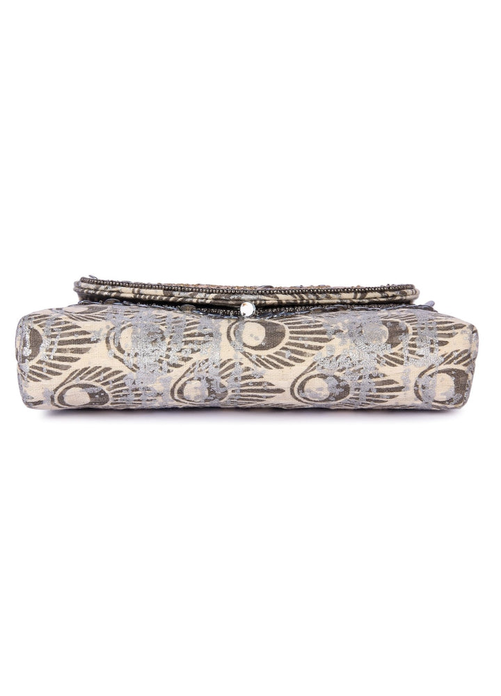 Silver Gold Duo Clutch The Purple Sack - Fabilicious Fashion