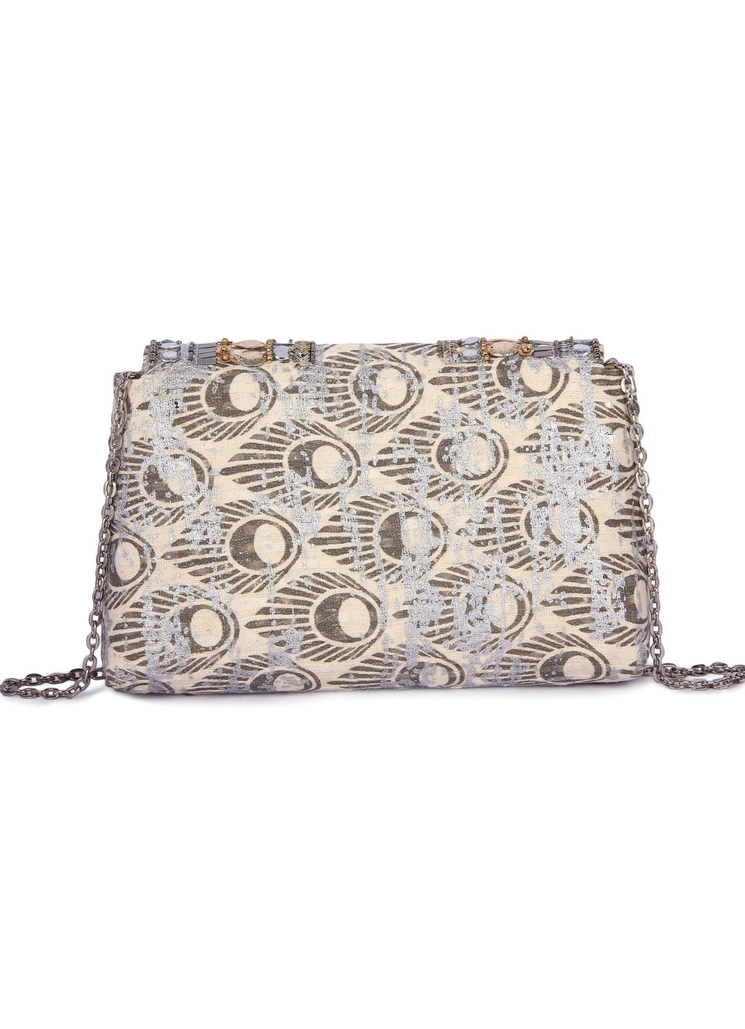 Silver Gold Duo Clutch The Purple Sack - Fabilicious Fashion