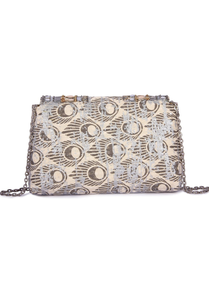 Silver Gold Duo Clutch The Purple Sack - Fabilicious Fashion
