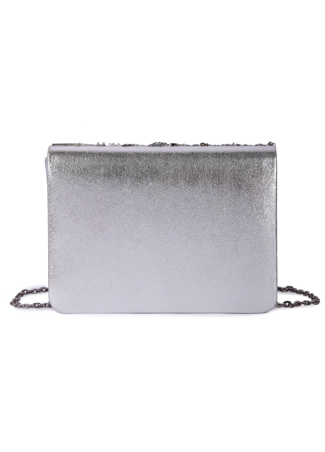 Silver Sheel Clutch The Purple Sack - Fabilicious Fashion