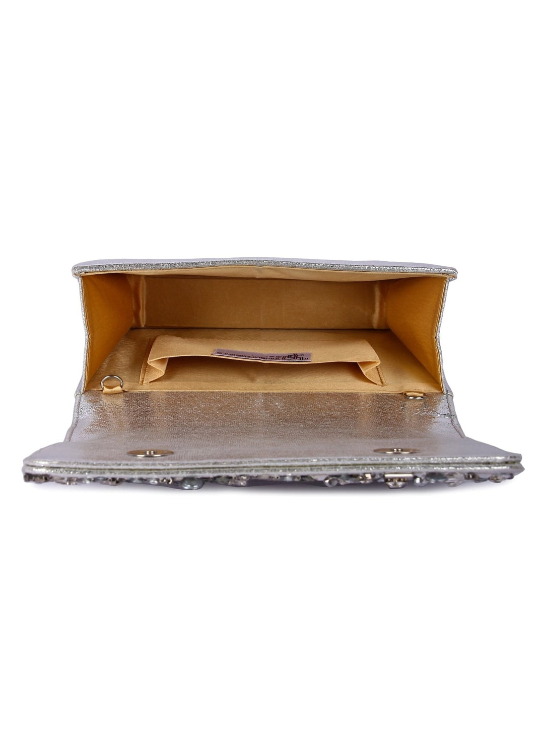 Silver Sheel Clutch The Purple Sack - Fabilicious Fashion
