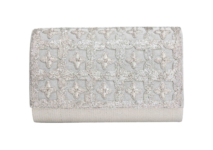 Silver Sparkle Clutch The Purple Sack - Fabilicious Fashion
