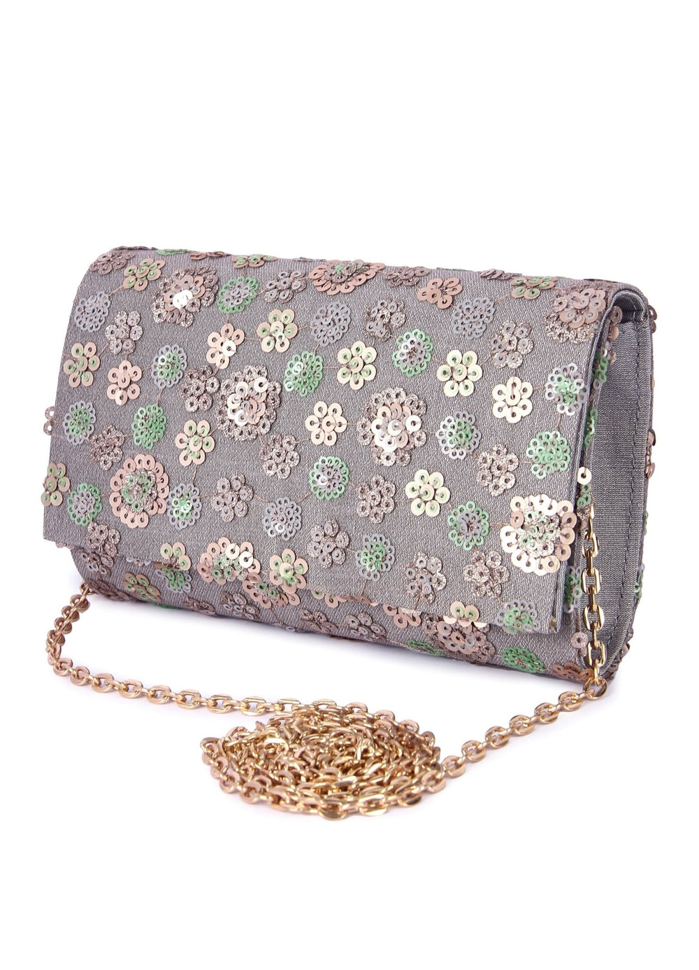 Silver Zeen Clutch The Purple Sack - Fabilicious Fashion
