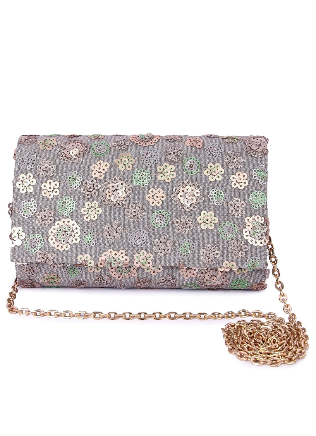 Silver Zeen Clutch The Purple Sack - Fabilicious Fashion