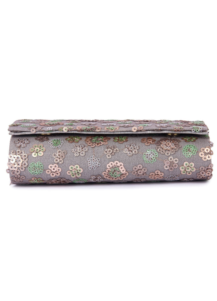 Silver Zeen Clutch The Purple Sack - Fabilicious Fashion
