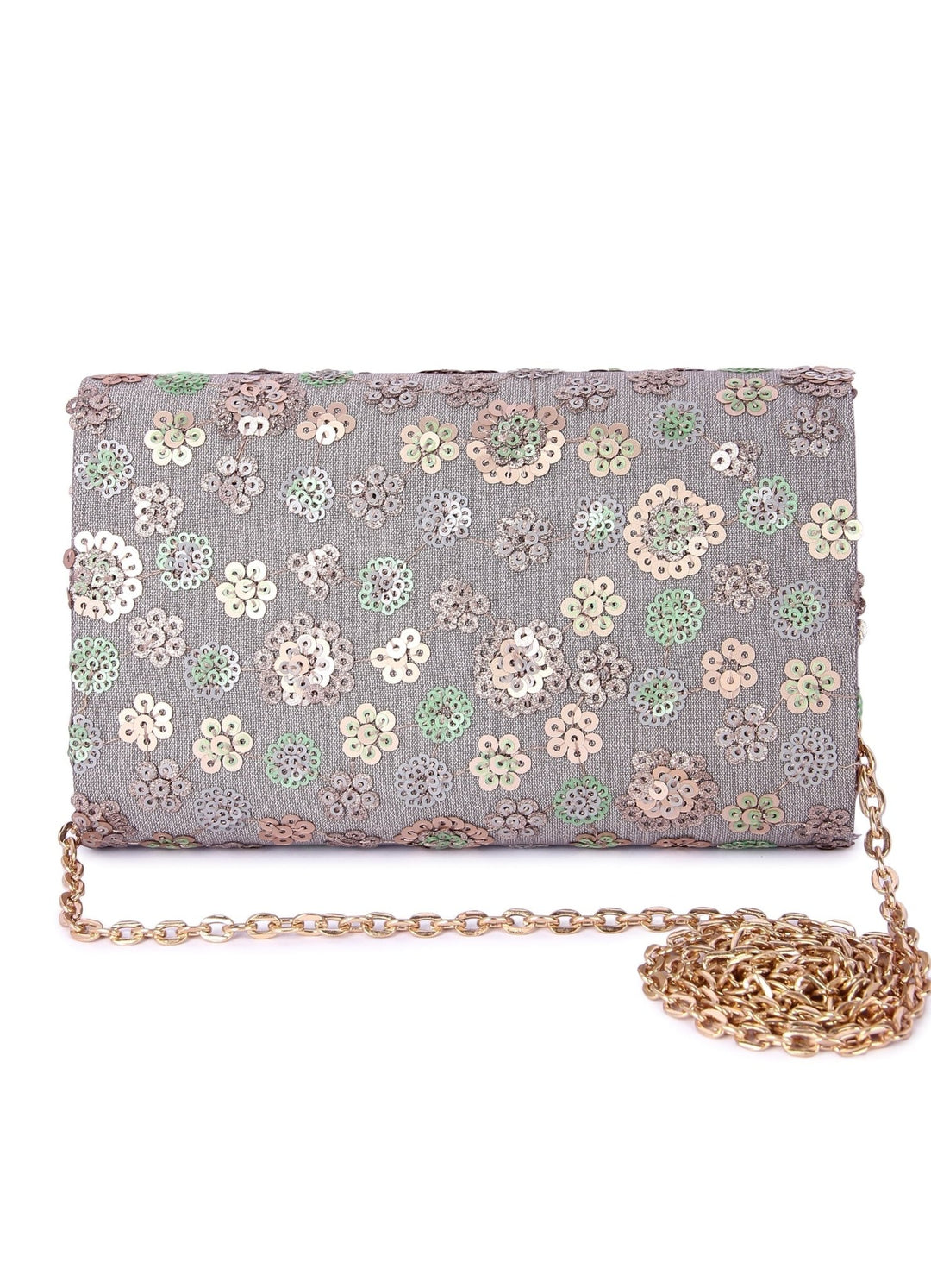 Silver Zeen Clutch The Purple Sack - Fabilicious Fashion