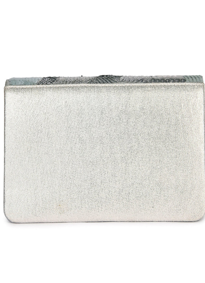 Silver Zing Clutch The Purple Sack - Fabilicious Fashion