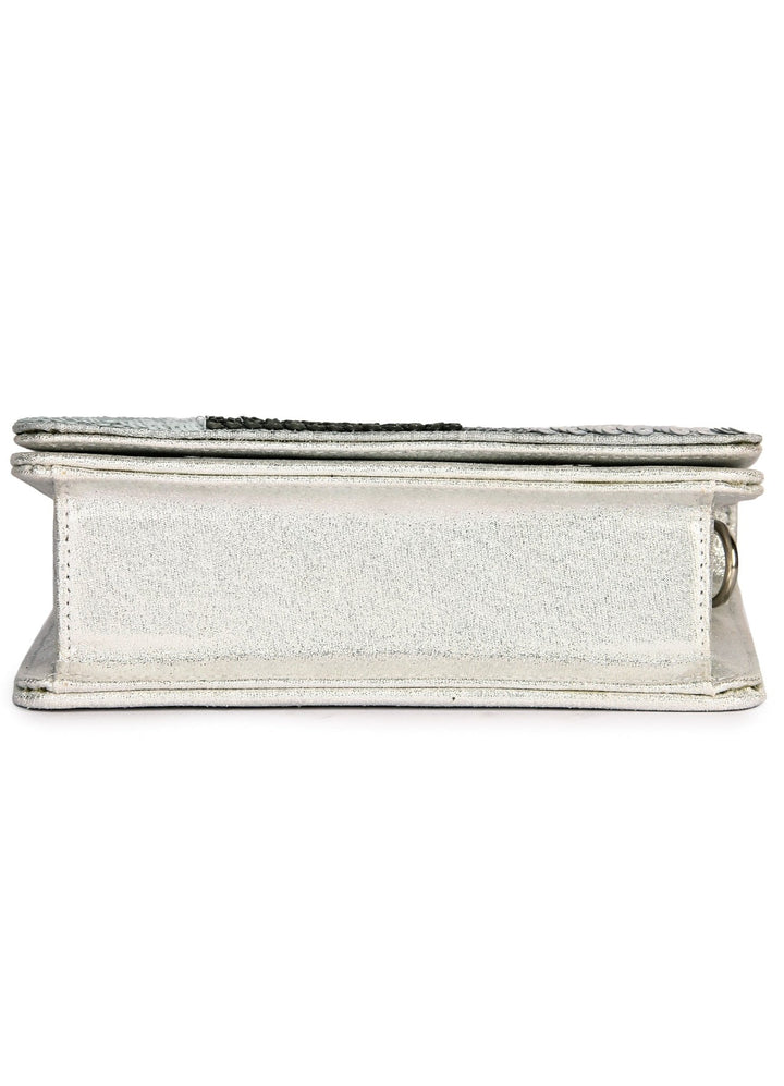 Silver Zing Clutch The Purple Sack - Fabilicious Fashion