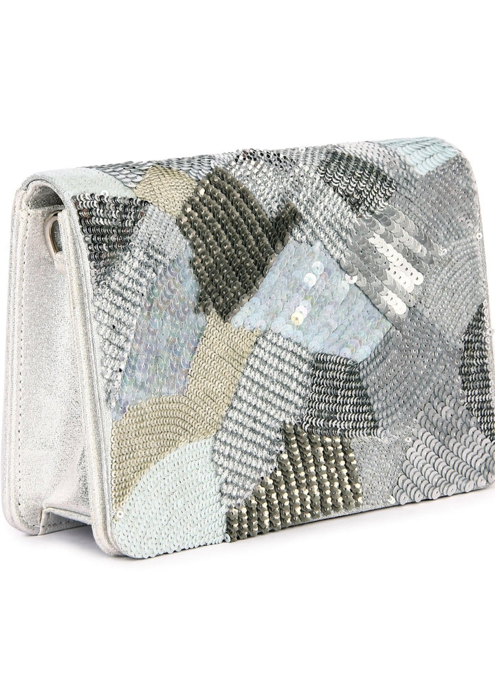 Silver Zing Clutch The Purple Sack - Fabilicious Fashion