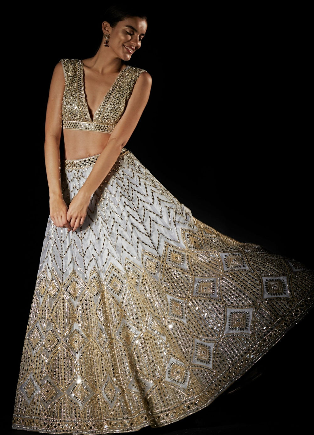 Snow Sparkle Lehenga Set Angad Singh - Fabilicious Fashion