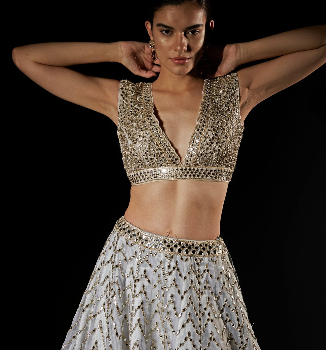 Snow Sparkle Lehenga Set Angad Singh - Fabilicious Fashion