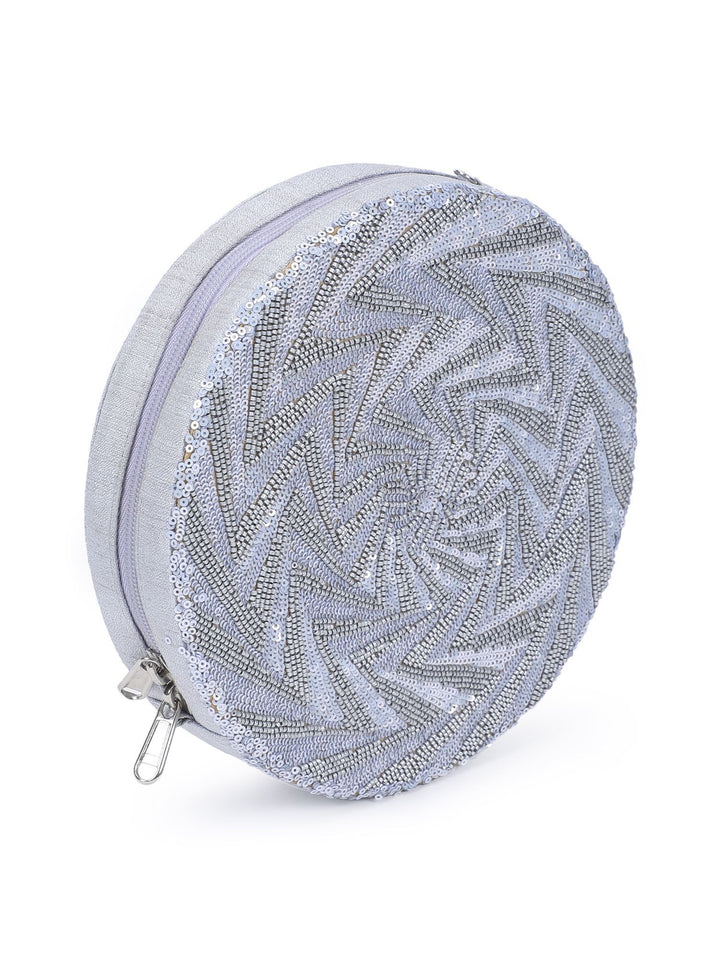 Speckled Silver Sling Bag The Purple Sack - Fabilicious Fashion